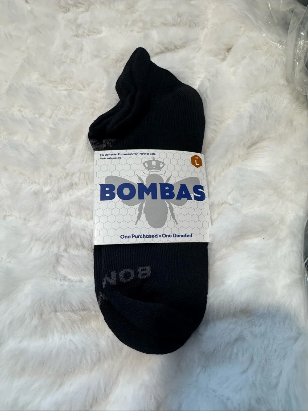 5 Ct Lot Bombas Black Men’s Athletic Ankle Socks New